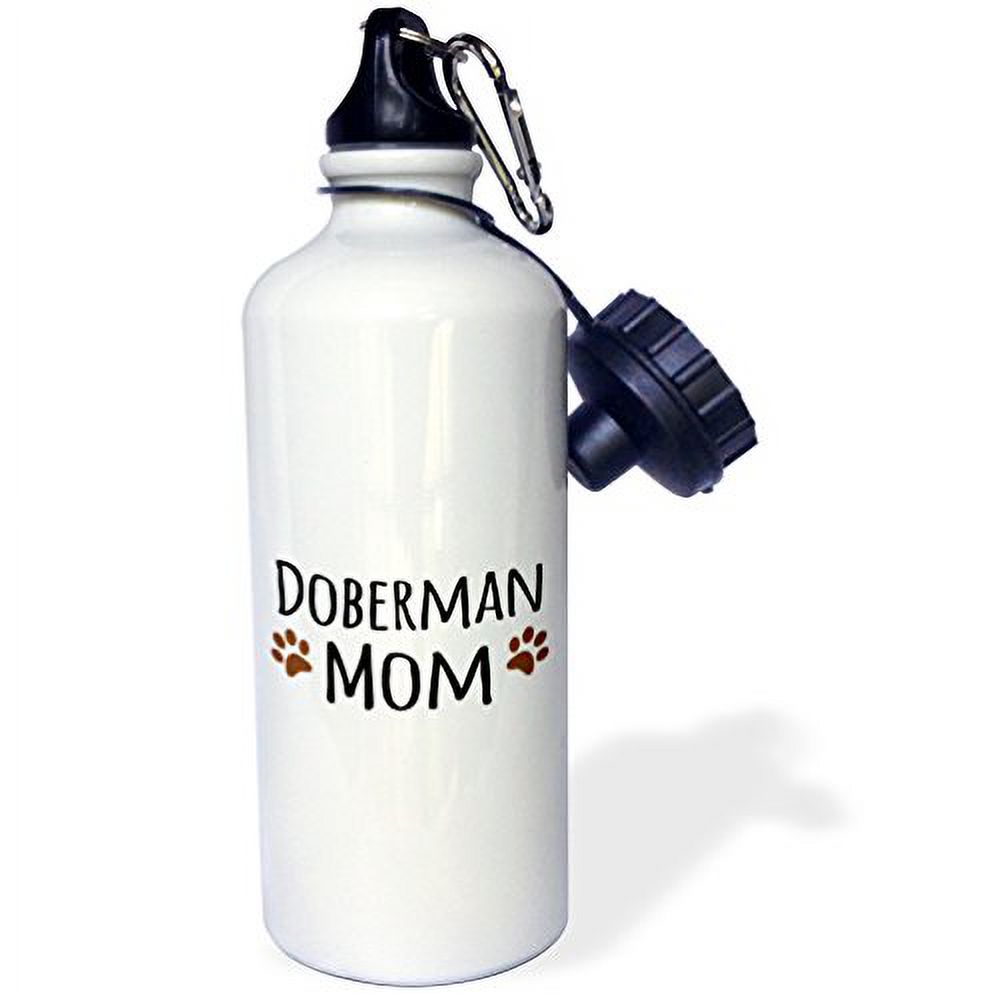 Brown Muddy Paw Prints 21 oz Sports Water Bottle D974