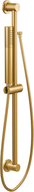Brushed Nickel Handheld Shower with 30-Inch Slide Bar and 69-Inch Metal Hose W92414
