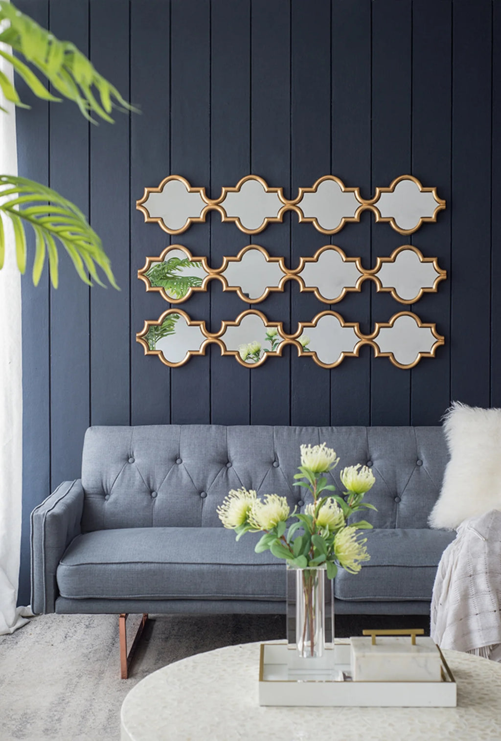 Gold Narrow Wall Mirror K5541