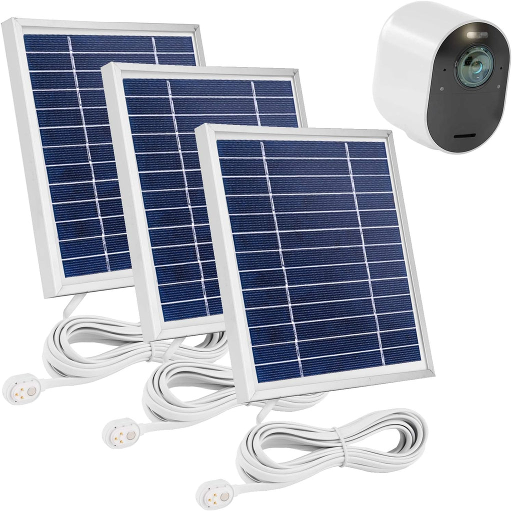 3 Pack Solar Panel with 11.5ft Waterproof Magnetic Power Cable and Adjustable Mount S644286