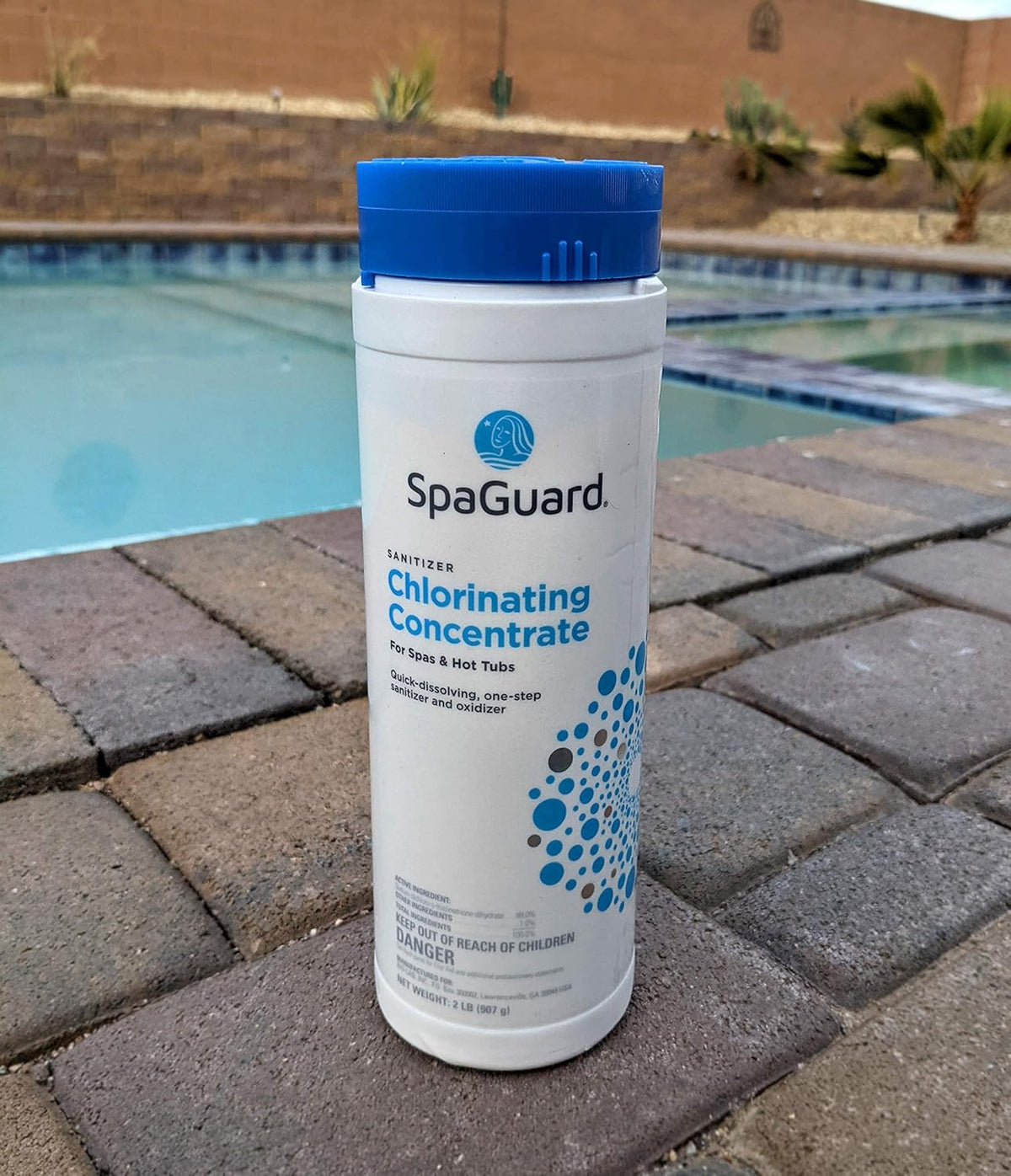 Hot Tub Chemical Bundle with Chlorine, Shock, Stain and Scale Control, Test Strips, Scum Absorber P7867