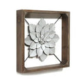 Décoration Murale Fleur encadrée en Métal U40165