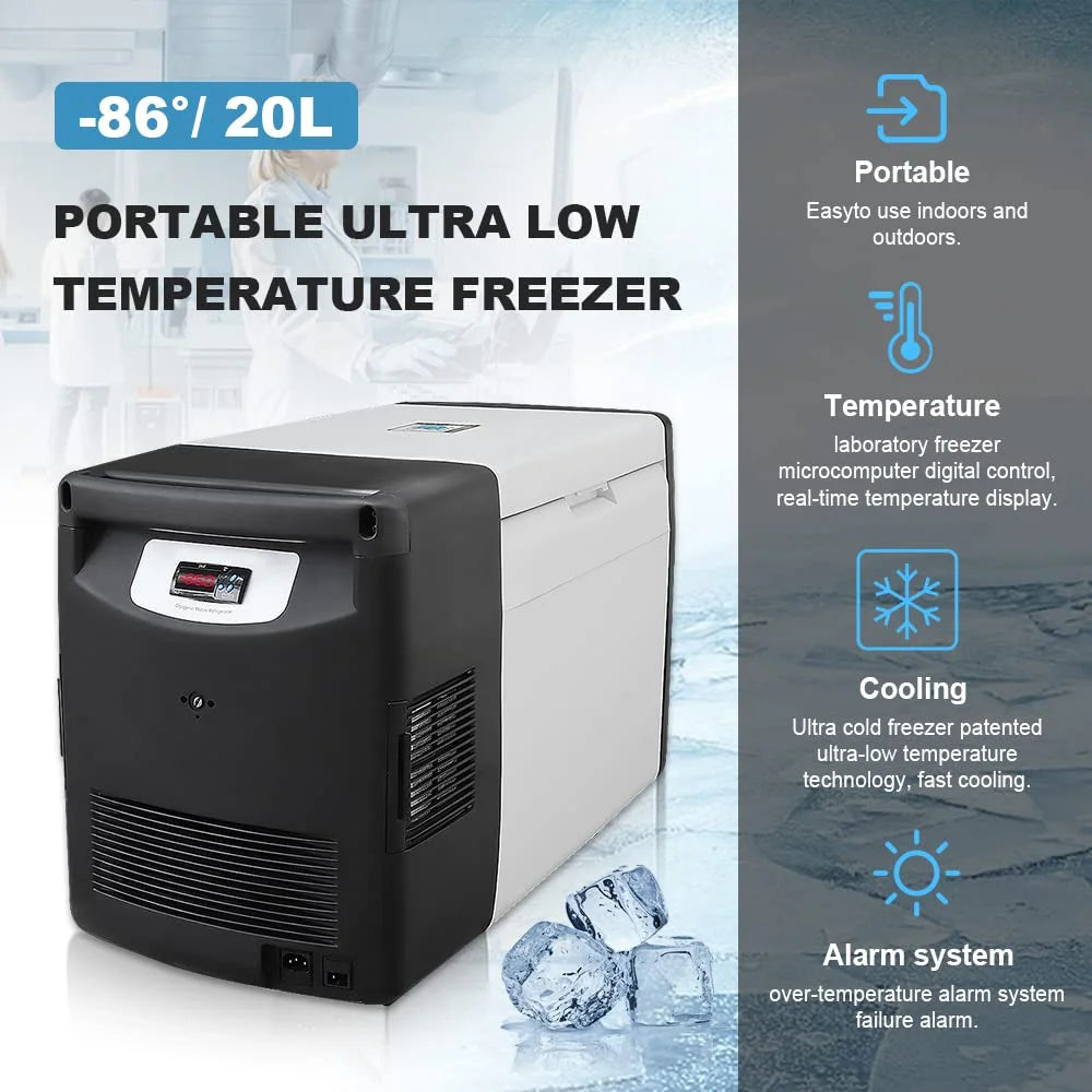 20L Ultra-Low Chest Freezer Laboratory Fridge -45℃~ -86℃ B38078