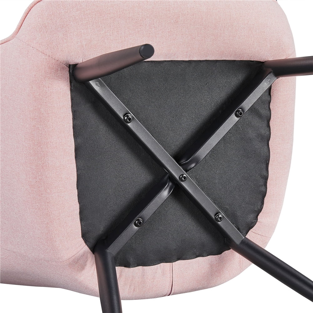 Pink Upholstered Fabric Accent Chair N41612