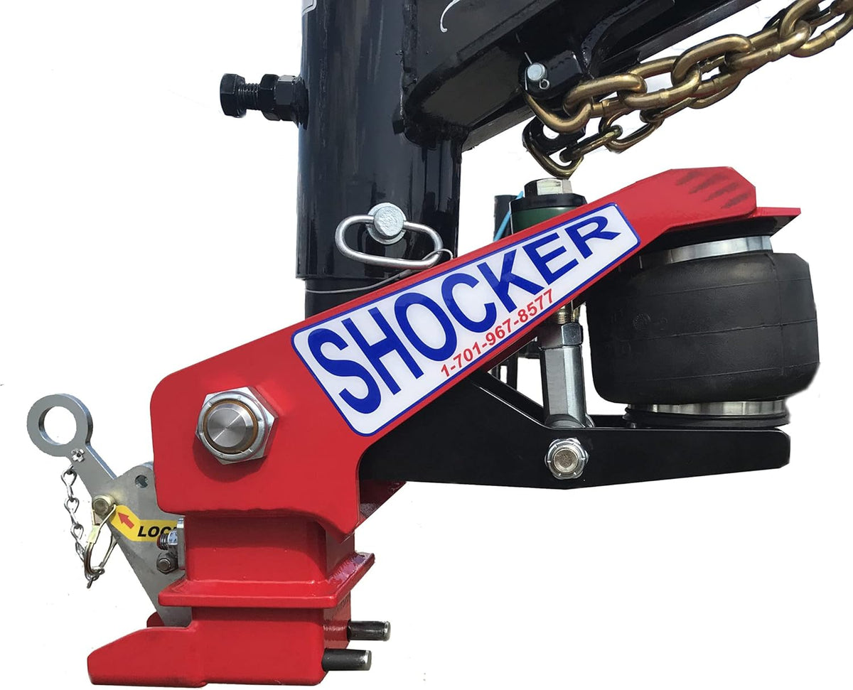 Gooseneck Air Hitch & Coupler, Round 3-15/16" Angled Pin 30K Coupler 9" Offset U683