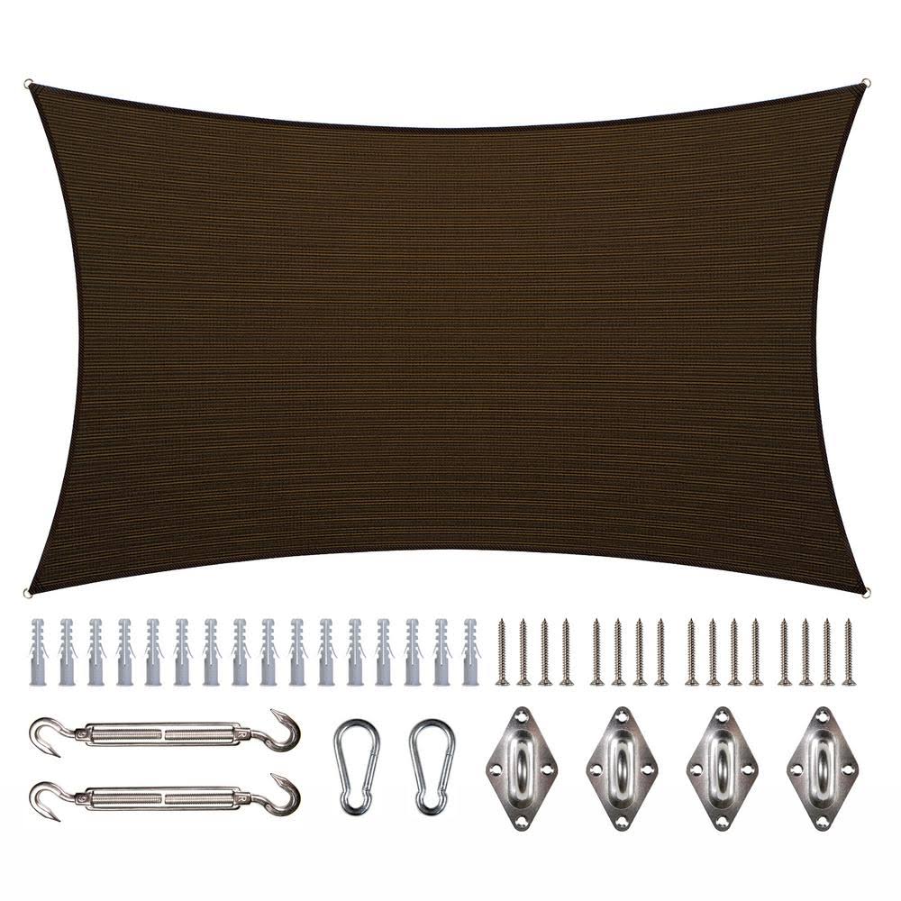 Brown Rectangle Sun Shade Sail S3011