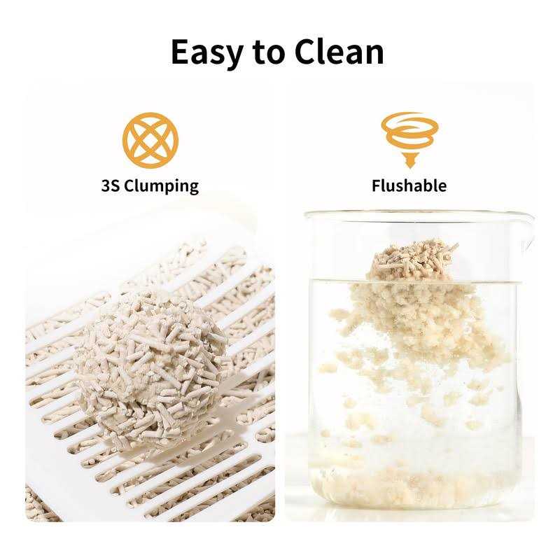 Tofu Cat Litter Clumping Dust Free Unscented Flushable Lightweight Low Tracking W2075