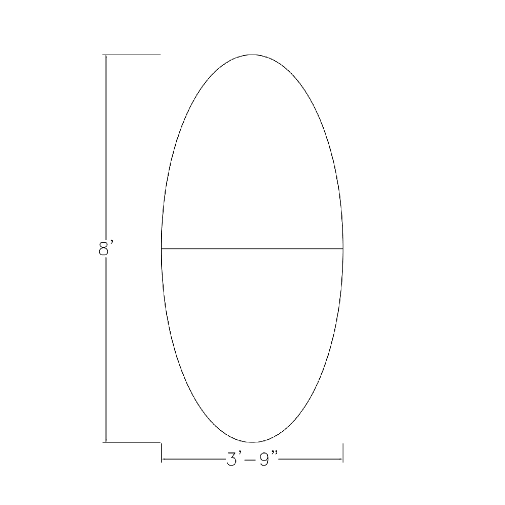 8X4 Oval Conference Table with Power Modules N384