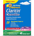 Children's 24-Hour Non-Drowsy Loratadine 5mg Chewable Tablet 40 Tablets M110539