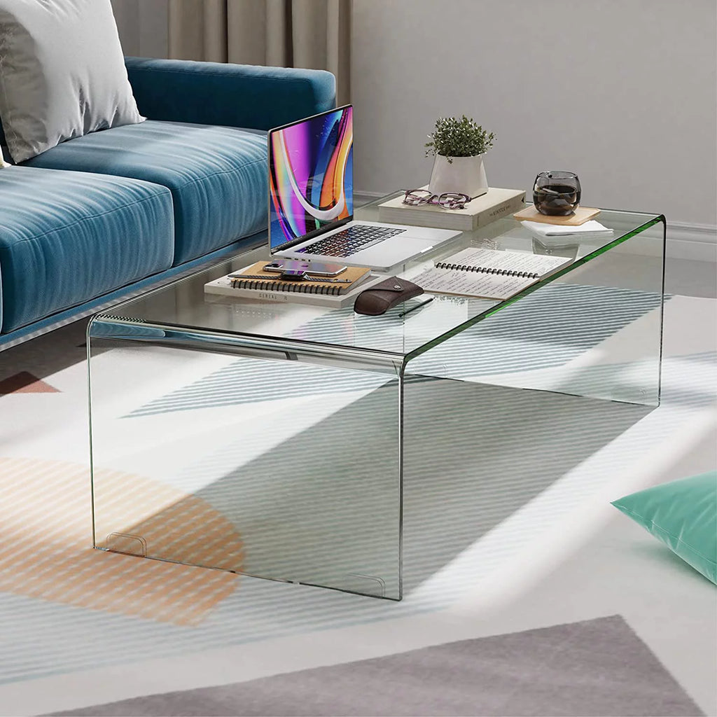 Glass Coffee Table with Smooth Round Edges N50178