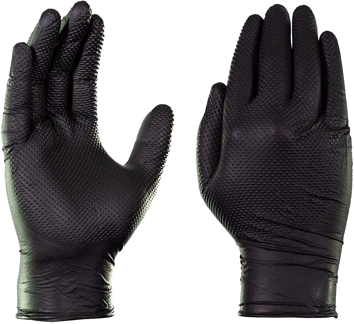 Black Nitrile Disposable Gloves, 6 Mil, Large, 100/Box J206