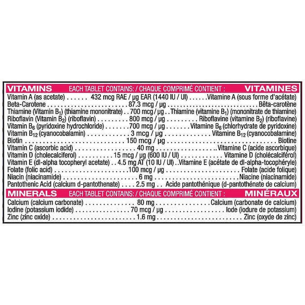 Chewable Multiple Vitamins 220 Tablets E197756