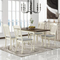 Extendable Dining Table Set with Butterfly Leaf and Upholstered Chairs L74223
