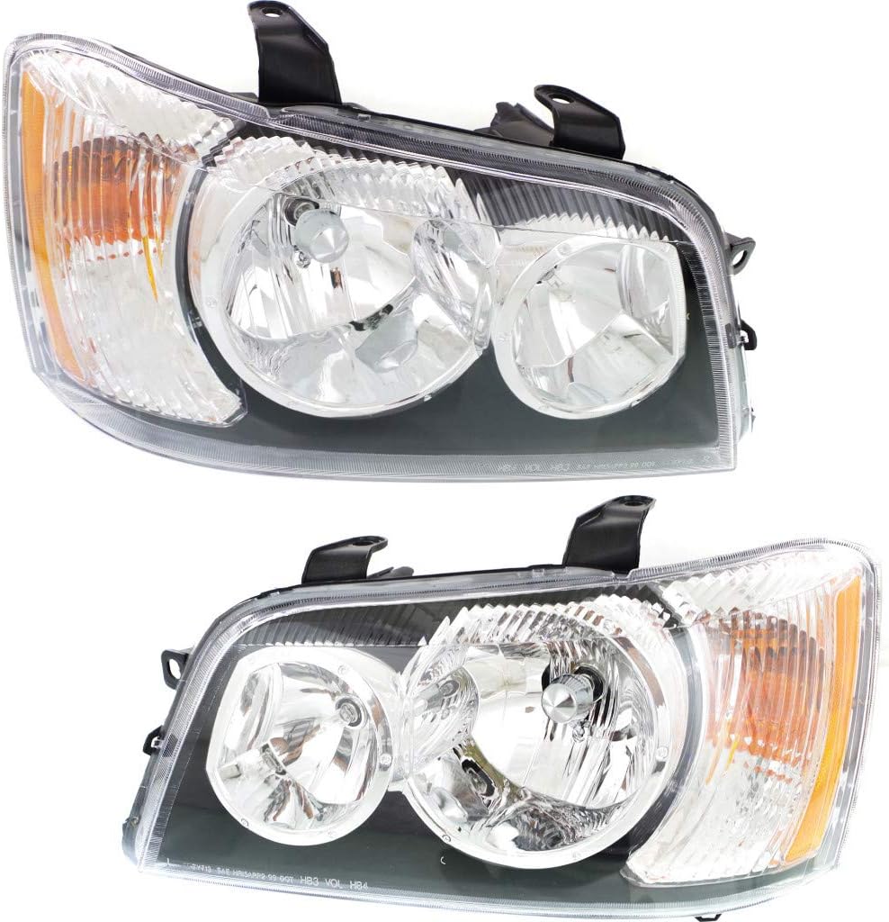 Passenger Side Head Light Assembly with Bulbs T1161