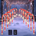 10 Pack Solar Christmas Candy Cane Lights D3064