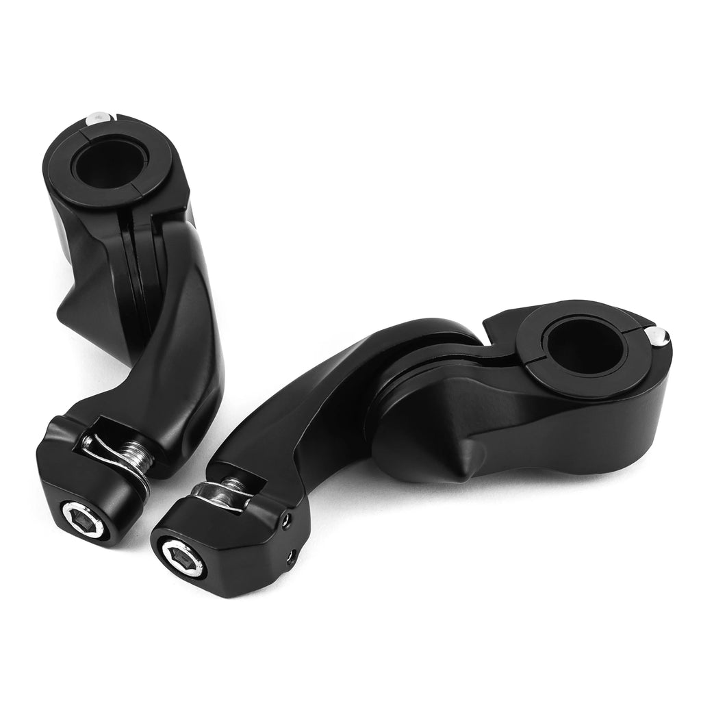 Black Angled Adjustable Highway Foot Peg Mounting Kit, 1 Pair Z25038