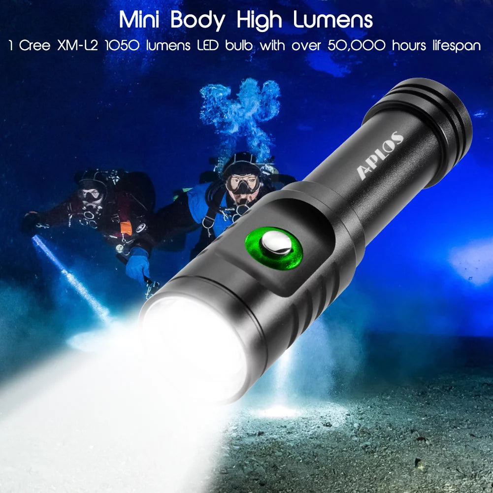 IPX8 Waterproof 1050lm Diving Flashlight X534