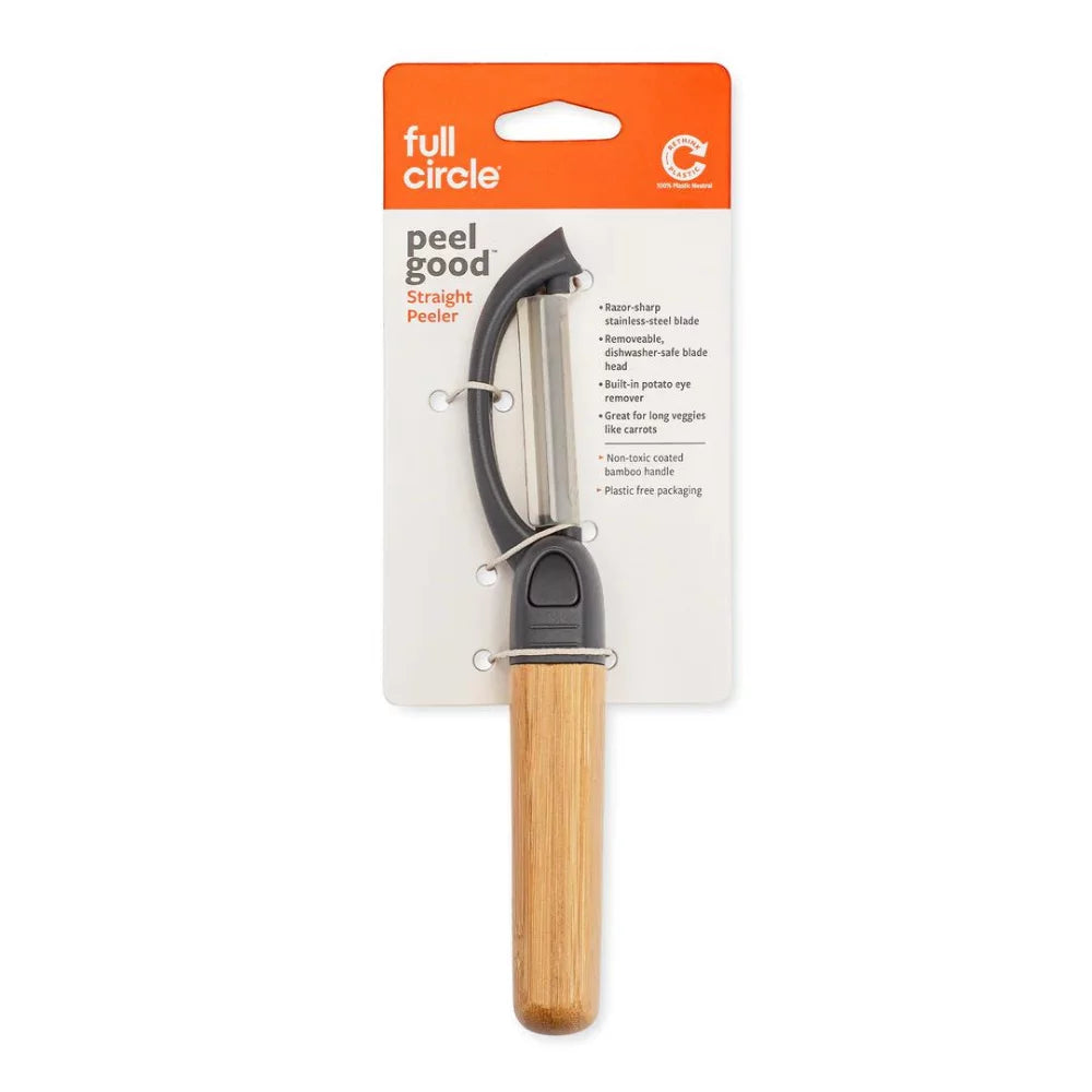 Bamboo and Stainless Steel Straight Peeler Z93794