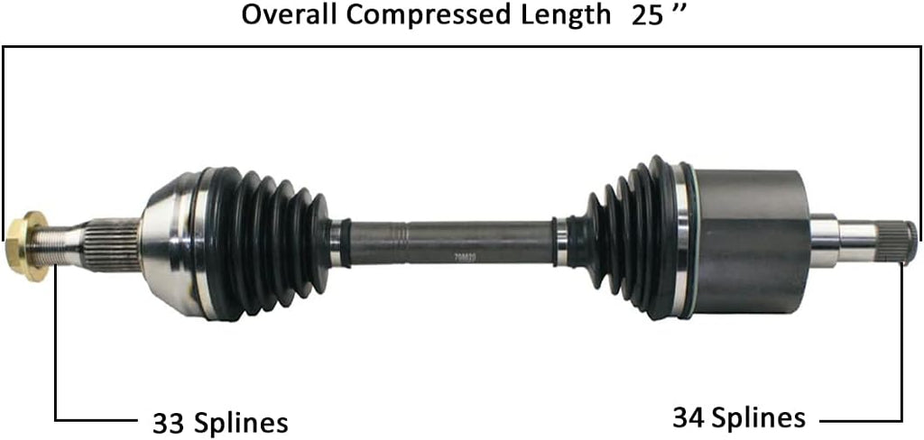 Front Left CV Axle Drive Shaft Assembly Pack of 2 T163044